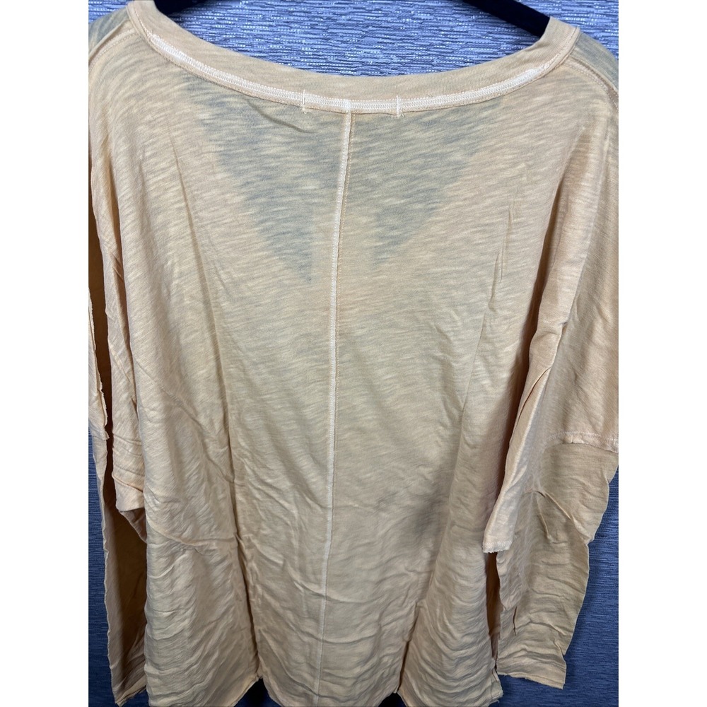 NEW Free People Women's On My Mind V-Neck Long Sleeve Shirt Camel/Yellow Size S - Picture 11 of 12